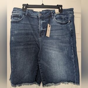 Judy Blue High Waisted Bermuda Jeans Shorts, 2XL NWT